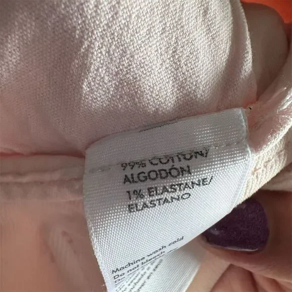 Rebecca Minkoff l Pink Denim Mini High Rise Skirt Size L Tie-Front Casual - Picture 6 of 6